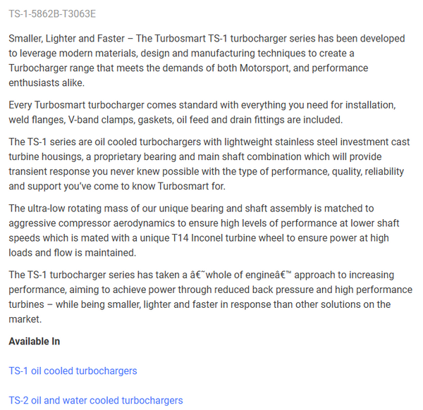 TURBOSMART  MAKSPEED KIT